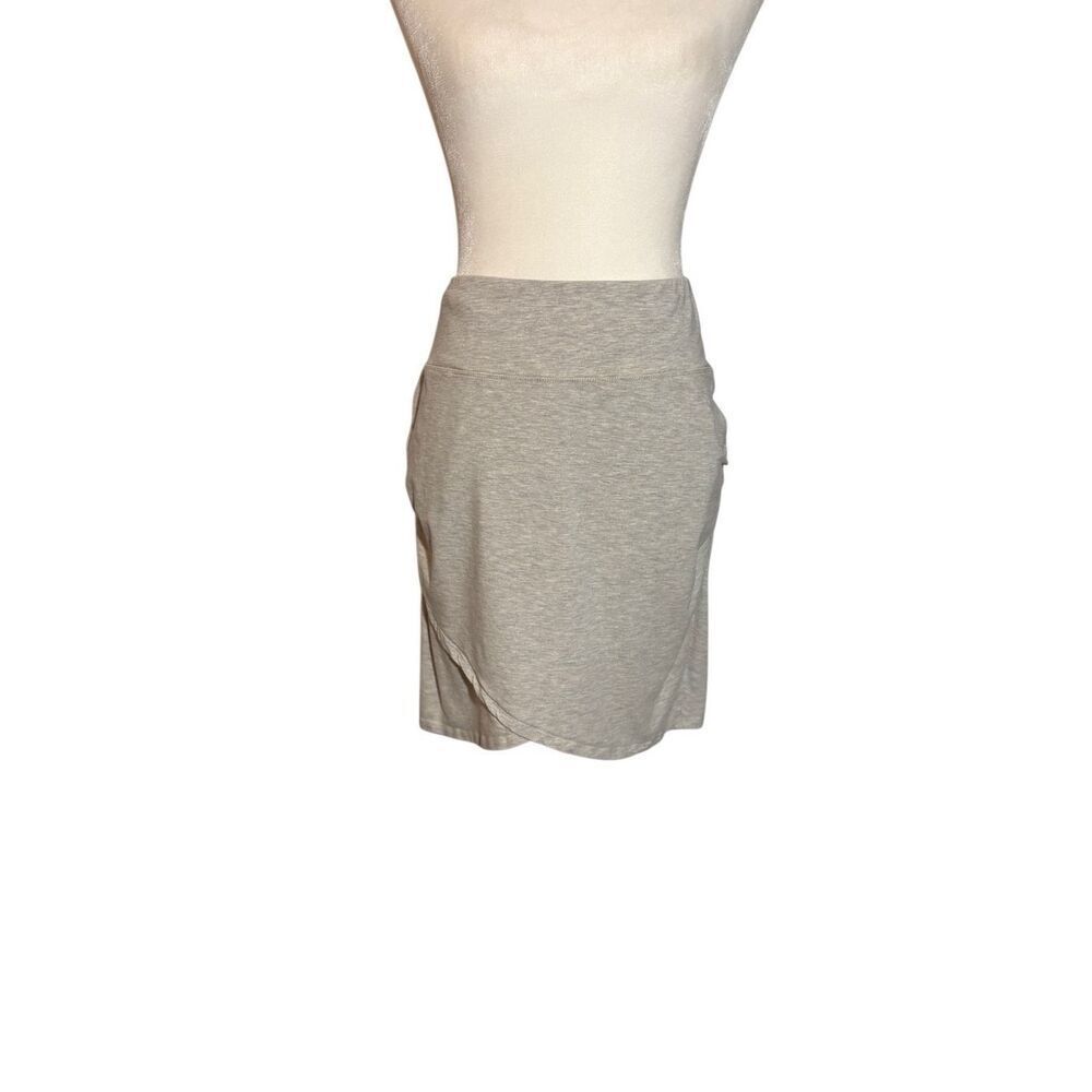 Earth Yoga gray faux wrap knit mini skirt - XL